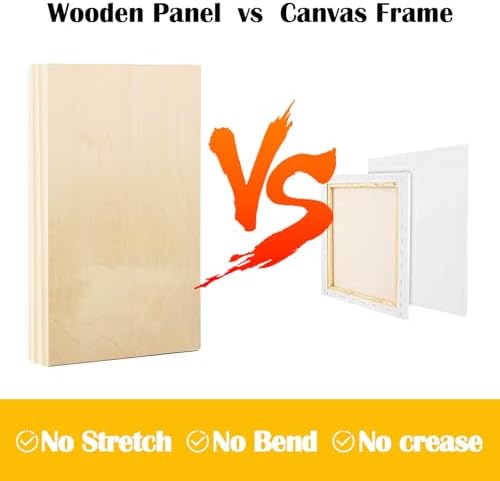 Falling in Art 2 Pack 8x16'' Unfinished Gallery Birch Wood Canvas Panels