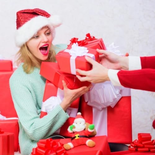 Red Christmas Wrapping Paper,15"x900" Art Craft Kraft Decorative Paper Roll