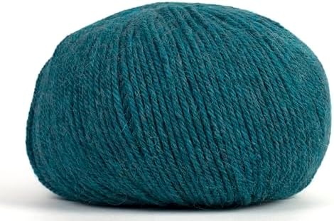 100% Baby Alpaca Yarn for Knitting & Crocheting - Set of 2 Skeins of Premium Yarn DK - Lightweight, Hypoallergenic & Thermal Peru Made - Ideal for Delicate Projects (M023 - Turquoise Blue)