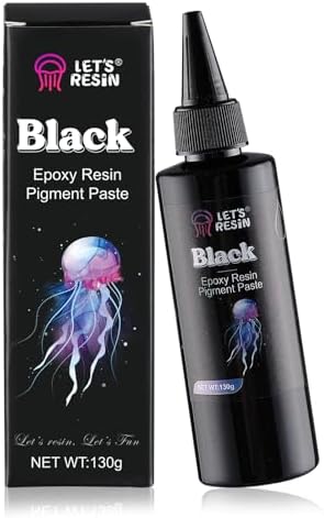 LET'S RESIN Black Epoxy Resin Pigment Paste,100ml High Concentrated | Epoxy Resin Color Pigment for Resin Art, Opaque Resin Dye for Resin Painting, River Table, Resin Jewelry Making, Coaster
