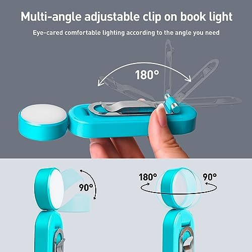 VAVOFO USB Rechargeable Book Light, Bookmark Clip on LED Reading Light