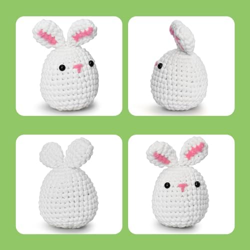 Zepiany Crochet Kit for Beginners, Crochet Kit for Adults Easy Arts Crochet Animals Crafts, Knitting Kit Crochet Kits Women Men with Step-by-Step Video Guides Crochet Gifts, Penguin Bee Bunny