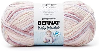 Bernat Baby Blanket 300g Raspberry Kisses Yarn - 1 Pack of 300g/10.5oz - Polyester - 9 Super Bulky - Knitting/Crochet