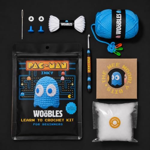 The Woobles PAC-MAN Ghost Crochet Kit for Beginners (Inky)
