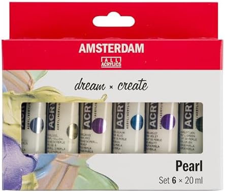 Amsterdam Standard Series Acrylic Paint Set, Pearl, 0.6 fl oz, 6 Count