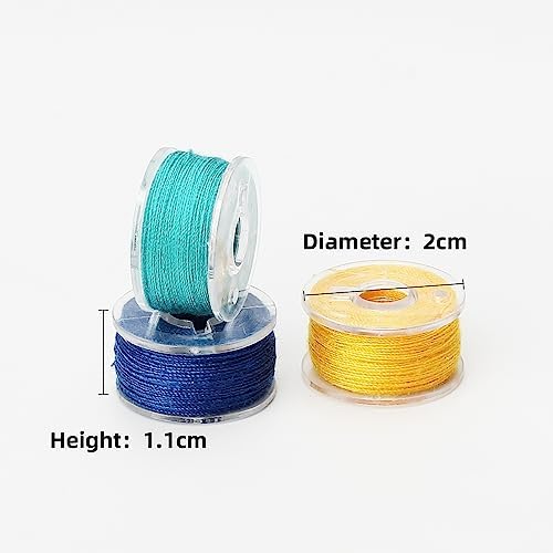 50Pcs Bobbins Sewing Threads Kit 25 Colors 500 Yards Sewing Polyester Thread Spools with 25Pcs Same Color Prewound Bobbins for Hand Sewing DIY Emergency Travel Sewing Machine Use (25 Colors)