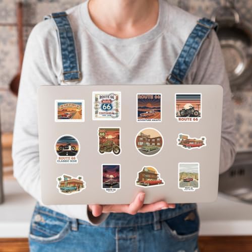 50PCS Route 66 Stickers, 100th Anniversary Travel Stickers