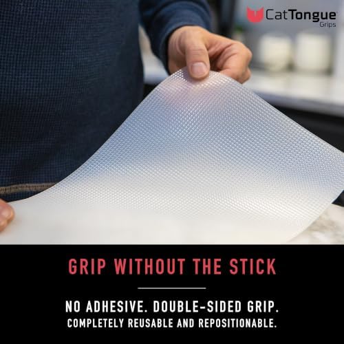 CatTongue Grips 8"x12" Non-Slip Grip Pad, Non-Adhesive, Black, 1-Pk