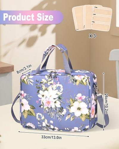 Sewing Supplies Organizer Bag with Removable Binder, Flower