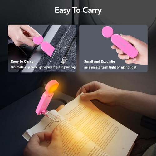 VAVOFO USB Rechargeable Book Light, Bookmark Clip on LED Reading Light