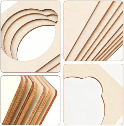 16 PCS 9.5"x 3.25" x 0.1" Unfinished Wooden Door Knob Hangers - Blank for DIY Crafts, Ideal for Home, Hotel & Office Decor