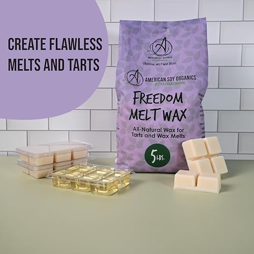 American Soy Organics Freedom Soy Wax Beads for DIY Candle Making, 10 lbs