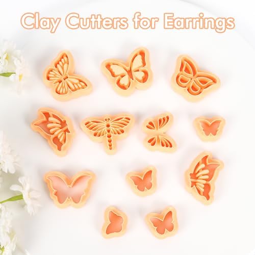 Puocaon Christian Polymer Clay Cutters - 15 Pcs Polymer Clay Cutters for Earrings Jewelry, Bible Books Jesus Cross Pigeon Shape