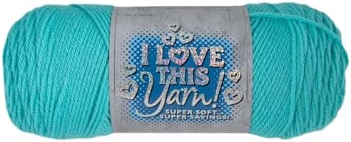 Hobby Lobby I Love This Yarn 100% Acrylic, 110 Turquoise, Set of 2