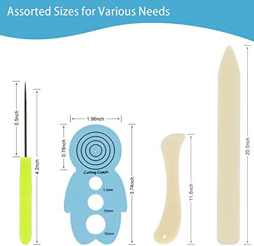 KITANIS 9 Pieces Multifunctional Slotted Quilling Tool and Supplies Kit Ergonomic for Beginner, Advanced Quiller, DIY, Handcraft, Scrapbooking, Card Making, Bookbinding and Origami