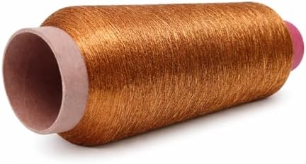 Mandala Crafts Metallic Brown Embroidery Floss for Sewing, 3281 Yard Spool