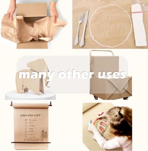 PerkHomy Brown Kraft Paper Roll 36" x 1,800" (150') for Gift Wrapping Bouquet Flower Art Painting Craft Writing Packaging Shipping 80GSM 55LB (Brown, 36" x 150')