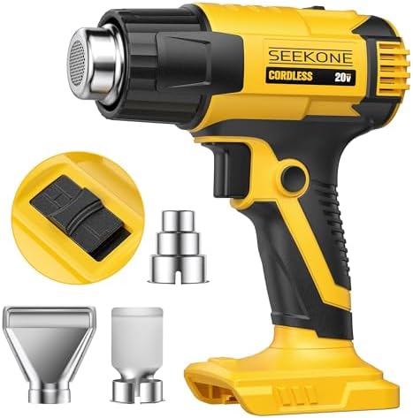 SEEKONE 20V Cordless Heat Gun 1022℉ and 572℉ for Shrink Tubing, 3D Printing