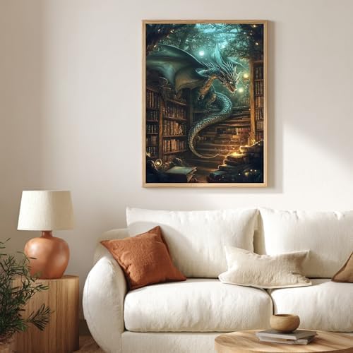 CRZMODE Dragon Paint by Numbers Kit for Adults, Dragon Paint by Numbers for Adults, Acrylic Painting Crafts for Home Decor Gift (16x20inch)
