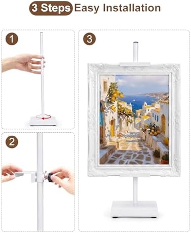 Adjustable Tabletop Easel Stand, White 17" H Easels for Display