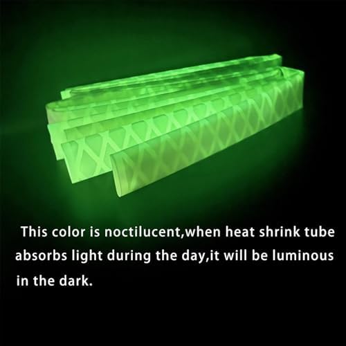 X-Tube Heat Shrink Wrap Tubing,Non-Slip Waterproof PE Material, Luminous, 40 Inch Length, 2:1 Shrink Ratio, for Fishing Bulding Handle Cork Rod Grip,Fluorescent Color (1, Diameter: 35MM; Length: 40")
