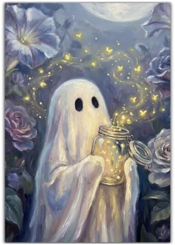 Halloween Paint by Numbers Kit for Adults, Halloween Ghost, 16x20 inch