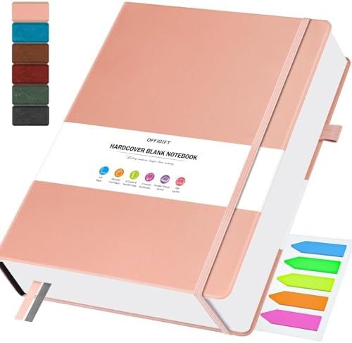 Blank Journal, Hardcover Sketchbook 8.5" x 11", 320 Pages Blank Notebook A4