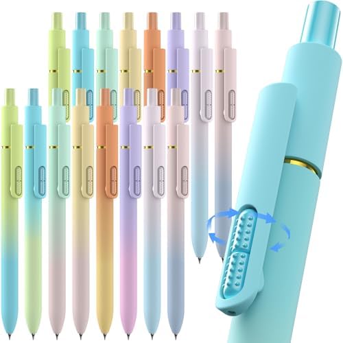 Hiacry 16 Pack Gel Pens, Quick-Dry Black Ink-0.7mm Fine Point Fidget Pens