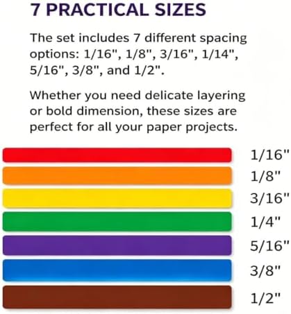7pcs Paper Crafting Alignment Guides with Case for Card Making