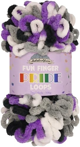 JubileeYarn Fun Finger Loops Yarn - 100g/Skein Jumbo Polyester - Trosse - 1 Skein