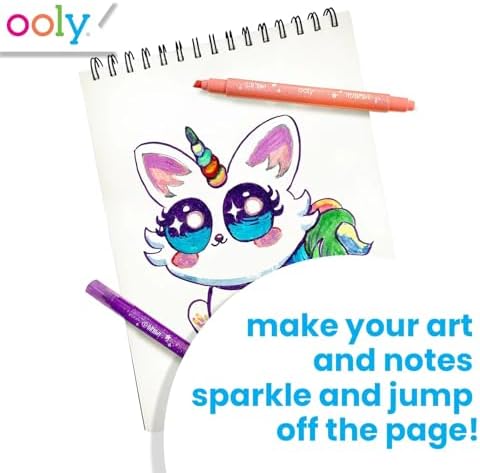 Ooly Switch-Eroo Magic Color Changing Sparkle Markers, Set of 12