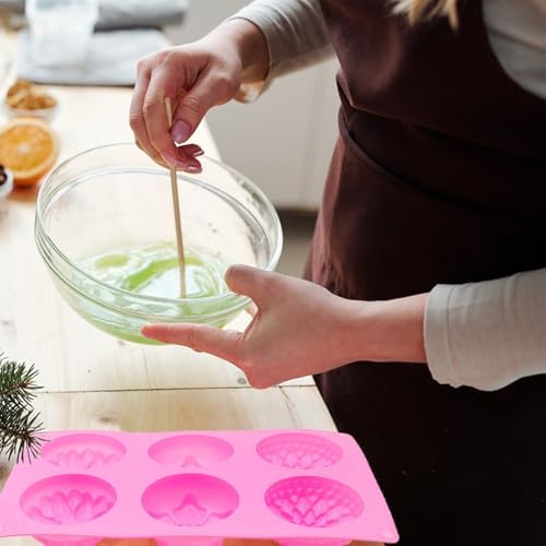 4 Pcs Flower Soap Molds Rose Silicone Molds Cake Molds Floral Chocolate Mold Set for Home Handmade DIY Candle Baking Tray Bars Wax Melts Tool