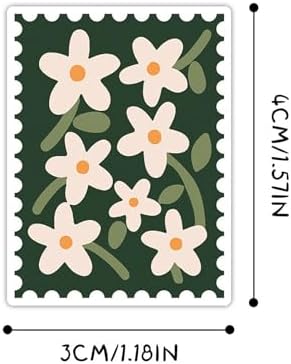 Flower Stamp Stickers,600PCS Flower Thank You Baby Shower Stickers Waterproof Label Stickers Self-Adhesive Labels for Envelopes Gift Wrap Craft