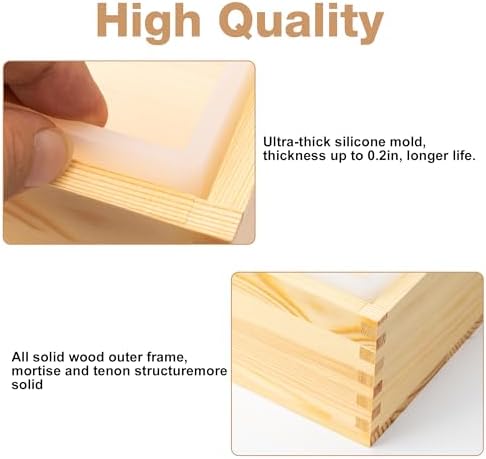 Homar Large Soap Molds- Square Silicone Soap Molds for Soap Making 8l 282oz 18lb DIY Handmade Soap Molds Making Kit