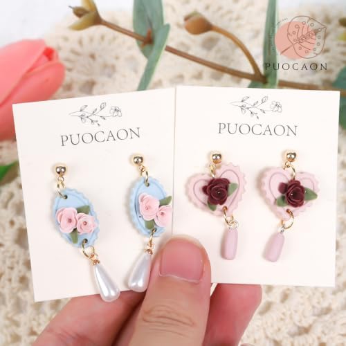 Puocaon Frame Clay Cutters Polymer Clay Cutters for Jewelry Earrings Making
