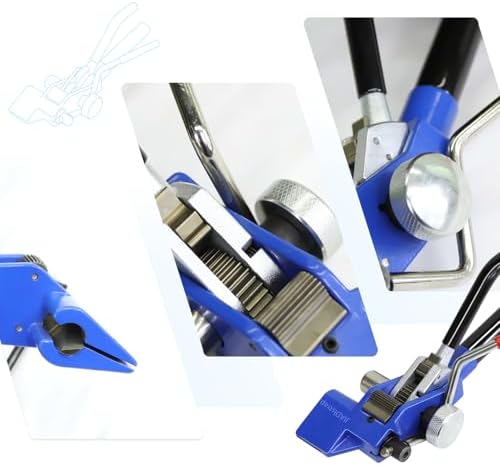 Heavy Duty Banding Strapping kit Contain 3/4"x 100' 304 Stainless Steel Packaging Straps Plastic Case & 100 Metal Buckles Tensioner with Cutter Tool Glove