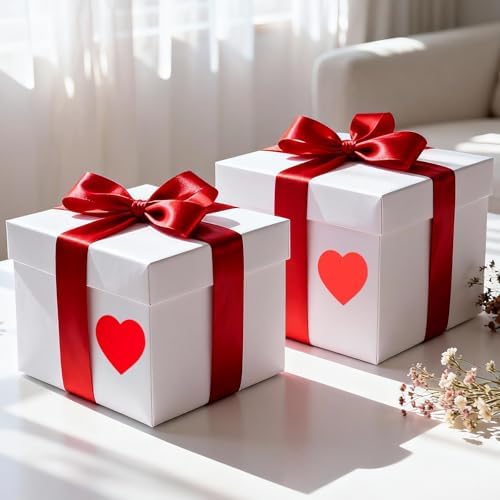 Anwyll Heart Stickers - 500Pcs 2Inch Valentines Day Heart Stickers Red Heart Shape Sticker for Reward Classroom Self Adhesive Love Incentive Sticker for Envelope Seal Card Birthday Wedding Favors