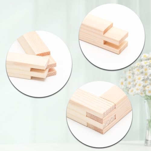 VwoYbai 8 Pcs 10" Wooden Mini Stretcher Bars for Needlework Thumb Tacks