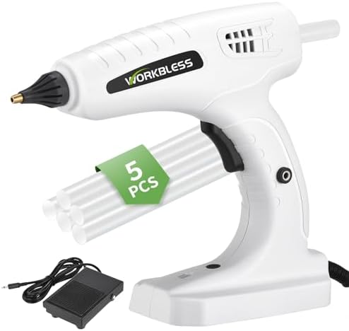 Hot Glue Gun 200W Auto Hand Free Fast Heat W/Full Size Stick Set