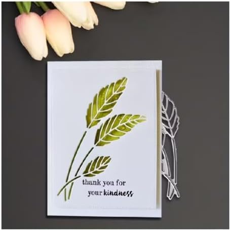 Scrapbooking Die-Cuts for Card Making, Christmas Metal Cutting Dies, Paper Craft Punch Template, Background Embossing Stencils, DIY Album Décor (Wheat Ear Card-13x5.8cm)