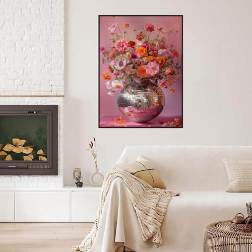 Dugsmgd Flowers Diamond Art Kits for Adults, Diamond Painting Kits 12X16 in