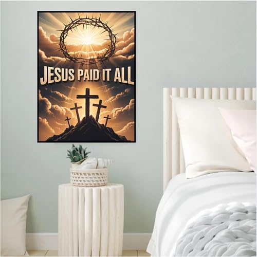 ijbnhd Cross Diamond Art Kits for Adults 12x16 inch