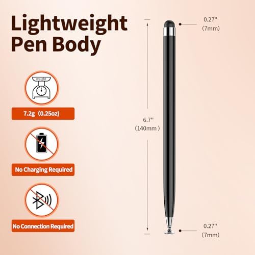 10PCS Stylus Pen for Touchscreen,Lightweight 2 in 1 Design