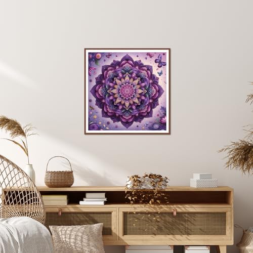 KUKUDEM Mandala Diamond Painting Kits for Adults, Diamond Art Kits 12×12In