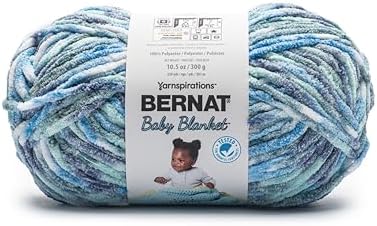 Bernat Baby Blanket Yarn for Crocheting Soft, Ocean Waves