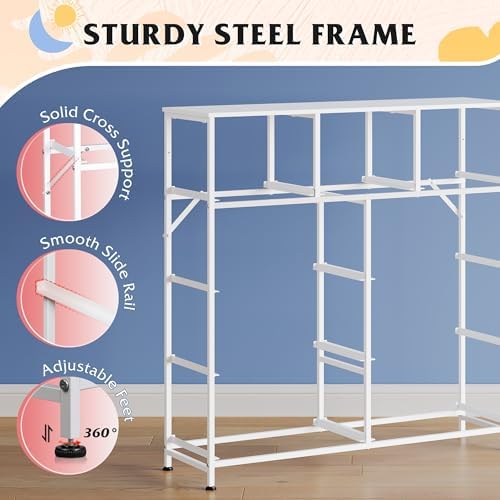 WLIVE Tall Dresser for Bedroom, 9 Drawer Chest of Drawers, Tie-Dye | 9 roomy fabric drawers, Tall storage design, Bedroom or closet use, Sturdy steel frame, Smooth wood tabletop