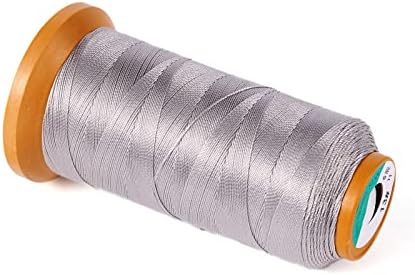 1640Yards 0.12mm Nylon Sewing Thread Polyester Leather Cord Silver Beading String Macrame Cord Rope for DIY Necklace Bracelet Handcraft Leather Sewing Bookbinding