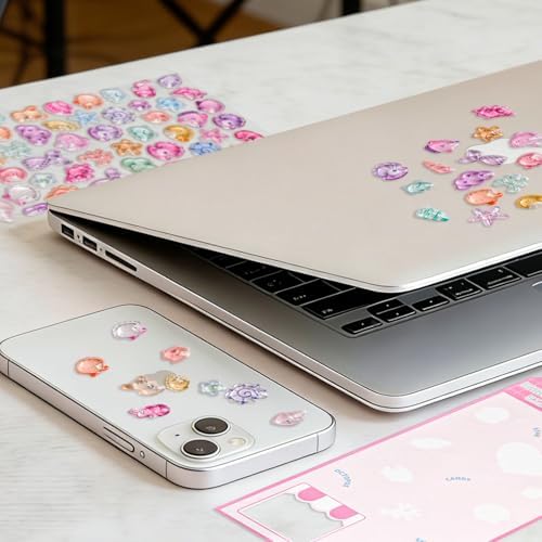 Stickers Pink Ocean Theme Cute Puff Stickers with Glitter Funny Kawaii, Sea Star, Shell, Conch 3D Puffy for Scrapbooks Planner Journals Laptops Phone Case Decoration Laptops Phone Case DIY