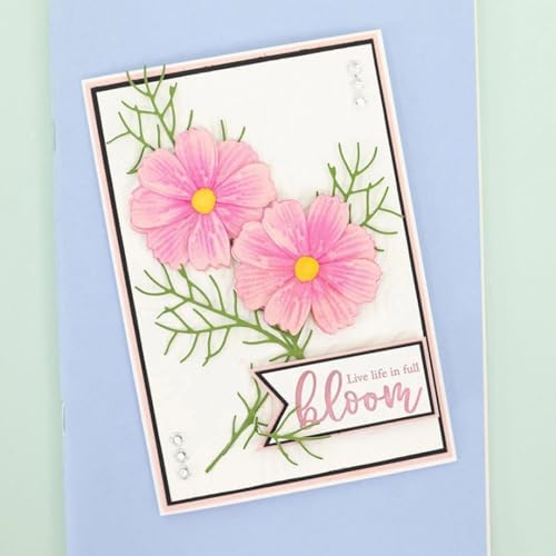 Cutting Dies Metal Stencils Scrapbooking Tools DIY Embossing Template for Paper Card Making Album Arts Crafts Supplies (Galsang Flower-9.5x11.7cm)