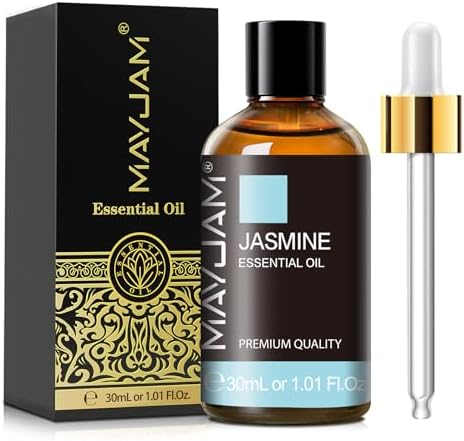 MAYJAM Jasmine Essential Oil for Diffuser, Jasmine Oil for Skin, 1.01fl.oz